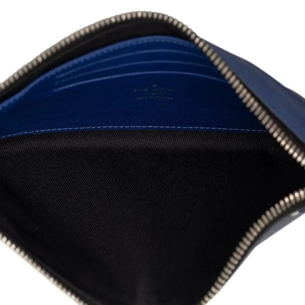 Louis Vuitton Taigarama Pochette Discovery PM Pouch Mini Clutch Bag Cobalt Navy